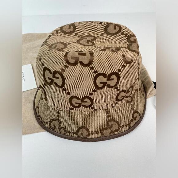NEW NWT GUCCI JUMBO GG LOGO BUCKET HAT - Picture 6 of 10